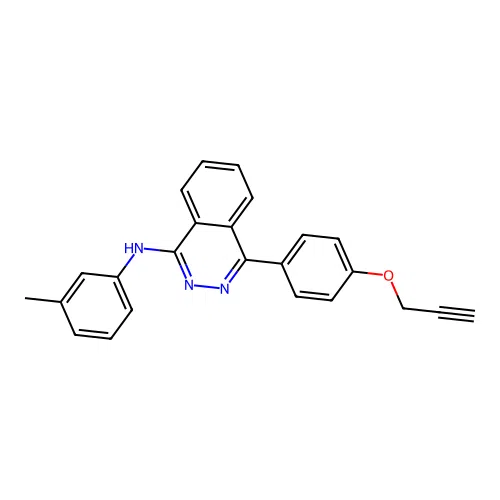 N-(3-methylphenyl)-4-[4-(prop-2-yn-1-yloxy)phenyl]phthalazin-1-amine structure