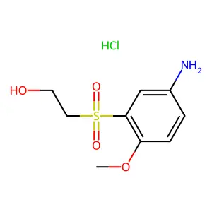 Ethanol, 2-((5-amino-2-methoxyphenyl)sulfonyl)-, hydrochloride (1:1) structure