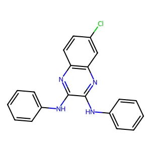 2,3-Quinoxalinediamine, 6-chloro-N2,N3-diphenyl- structure