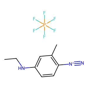 Benzenediazonium, 4-(ethylamino)-2-methyl-, hexafluorophosphate(1-) (1:1) structure