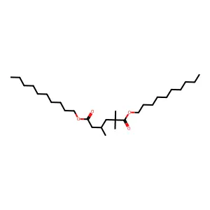 Hexanedioic acid, 2,2,4-trimethyl-, 1,6-didecyl ester structure