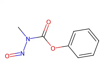 Carbamic acid, N-methyl-N-nitroso-, phenyl ester structure