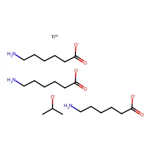 Titanium, tris(6-aminohexanoato-kappaO)(2-propanolato)-, (T-4)- structure
