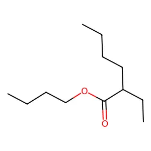 Hexanoic acid, 2-ethyl-, butyl ester structure