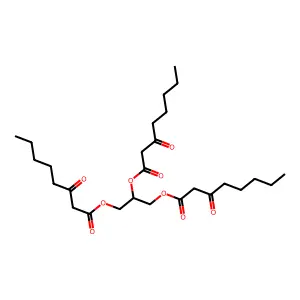 Octanoic acid, 3-oxo-, 1,1',1''-(1,2,3-propanetriyl) ester structure