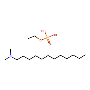 N,N-dimethyldodecan-1-amine;ethyl dihydrogen phosphate structure