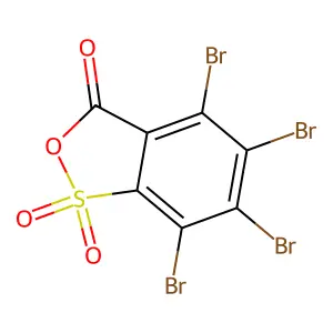 3H-2,1-Benzoxathiol-3-one, 4,5,6,7-tetrabromo-, 1,1-dioxide structure