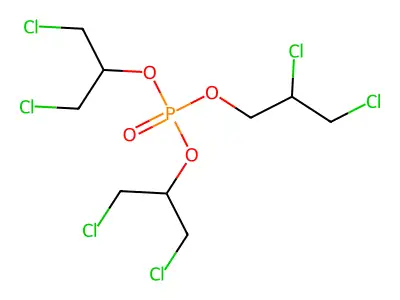 Bis(2-chloro-1-(chloromethyl)ethyl) 2,3-dichloropropyl phosphate structure