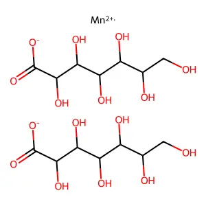 bis(D-glycero-D-ido-heptonato)manganese structure
