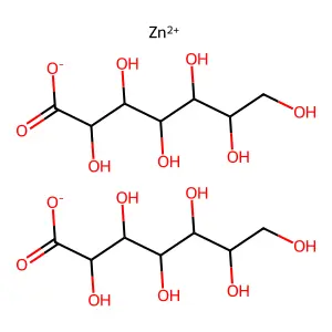 bis(D-glycero-D-ido-heptonato)zinc structure