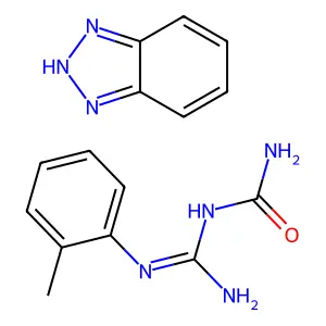 2H-benzotriazole;1-(diaminomethylidene)-2-(2-methylphenyl)guanidine structure