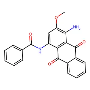 Benzamide, N-(4-amino-9,10-dihydro-3-methoxy-9,10-dioxo-1-anthracenyl)- structure