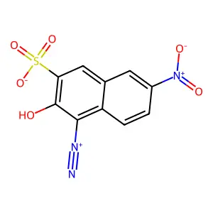 1-naphthalenediazonium, 2-hydroxy-6-nitro-3-sulfo-, inner salt structure
