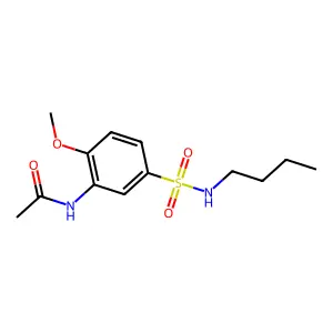 Acetamide, N-(5-((butylamino)sulfonyl)-2-methoxyphenyl)- structure