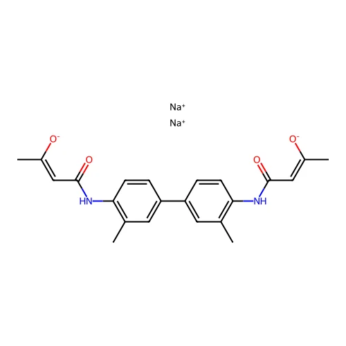 Butanamide, N,N'-(3,3'-dimethyl[1,1'-biphenyl]-4,4'-diyl)bis[3-oxo-, ion(2-), disodium structure
