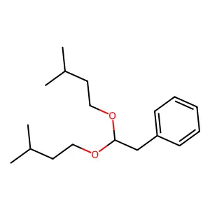 Benzene, [2,2-bis(3-methylbutoxy)ethyl]- structure