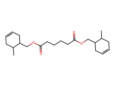 Hexanedioic acid, 1,6-bis[(6-methyl-3-cyclohexen-1-yl)methyl] ester structure