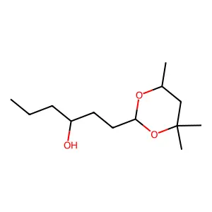 1,3-Dioxane-2-propanol, 4,4,6-trimethyl-alpha-propyl- structure