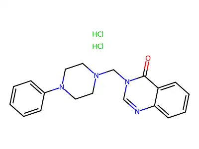 4(3H)-Quinazolinone, 3-(4-phenyl-1-piperazinylmethyl)-, dihydrochloride structure