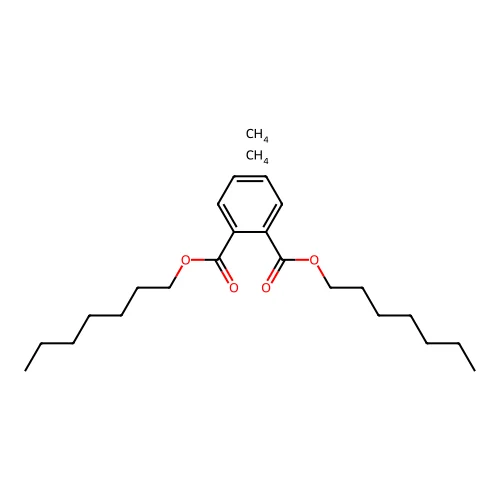 Diheptyl benzene-1,2-dicarboxylate;methane structure