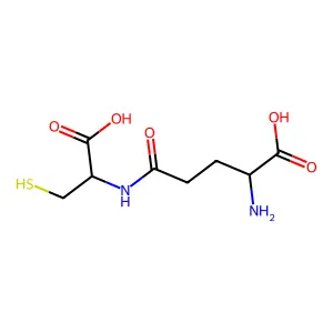 2-Amino-5-[(1-carboxy-2-sulfanylethyl)amino]-5-oxopentanoic acid structure