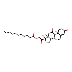 17,21-Dihydroxypregn-4-ene-3,11,20-trione 21-undecanoate structure