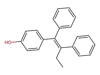 4-(1,2-Diphenylbut-1-enyl)phenol structure