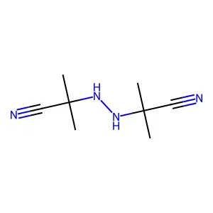 2-(2-(1-Cyano-1-methyl-ethyl)hydrazino)-2-methyl-propanenitrile structure