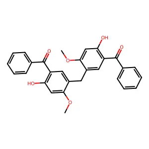 Methanone, 1,1'-(methylenebis(6-hydroxy-4-methoxy-3,1-phenylene))bis(1-phenyl- structure