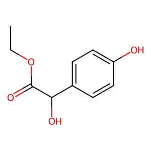 Benzeneacetic acid, alpha,4-dihydroxy-, ethyl ester structure