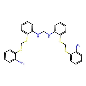 Methanediamine, N,N'-bis[2-[[[(2-aminophenyl)thio]methyl]thio]phenyl]- structure