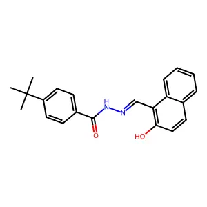 P-(tert-butyl)[(2-hydroxy-1-naphthyl)methylene]benzohydrazide structure