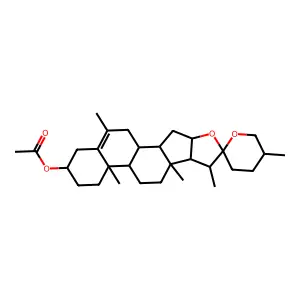 (25R)-6-Methylspirost-5-en-3beta-ol acetate structure