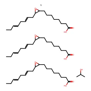 (T-4)-Tris[3-(2,5-octadien-1-yl)-2-oxiraneoctanoato-I masculineO2](2-propanolato)titanium structure