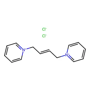 Pyridinium, 1,1'-(2-butene-1,4-diyl)bis-, chloride (1:2) structure