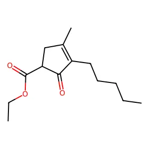 3-Cyclopentene-1-carboxylic acid, 4-methyl-2-oxo-3-pentyl-, ethyl ester structure