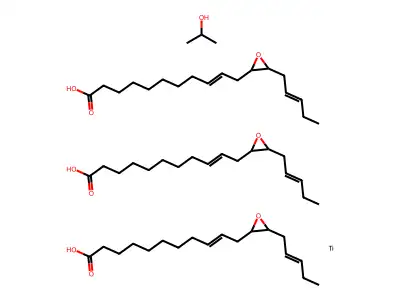 Titanium(4+) 11-[3-(pent-2-en-1-yl)oxiran-2-yl]undec-9-enoate propan-2-olate (1/3/1) structure