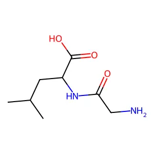 N-Glycyl-DL-leucine structure