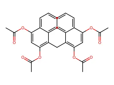1,3-Naphthalenediol, 4,4'-methylenedi-, tetraacetate structure