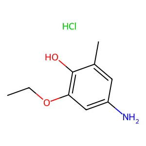 Phenol, 4-amino-2-ethoxy-6-methyl-, hydrochloride (1:1) structure