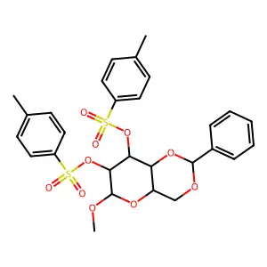 C28H30O10S2 structure