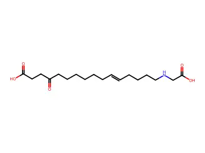 16-[(Carboxymethyl)amino]-4-oxohexadec-11-enoic acid structure