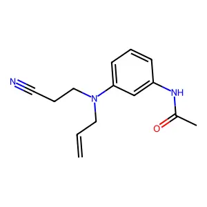 Acetamide, N-(3-((2-cyanoethyl)-2-propen-1-ylamino)phenyl)- structure