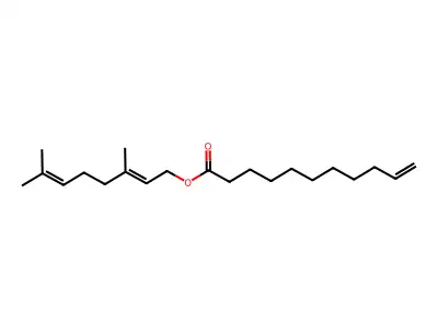 3,7-Dimethylocta-2,6-dienyl undec-10-enoate structure