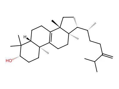 4,4,14a-Trimethylergosta-8,24(28)-dien-3b-ol structure