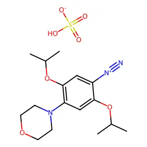 Benzenediazonium, 2,5-bis(1-methylethoxy)-4-(4-morpholinyl)-, sulfate (1:1) structure
