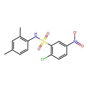 Benzenesulfonamide, 2-chloro-N-(2,4-dimethylphenyl)-5-nitro- structure