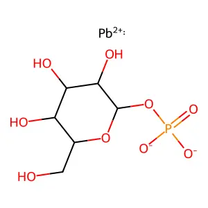 alpha-D-Glucopyranose, 1-(dihydrogen phosphate), lead salt structure