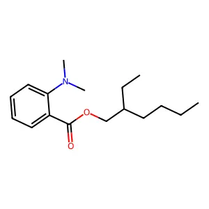 Benzoic acid, 2-(dimethylamino)-, 2-ethylhexyl ester structure