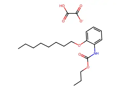 Carbanilic acid, o-(octyloxy)-, 3-(1-pyrrolidinyl)propyl ester, oxalate (1:1) structure